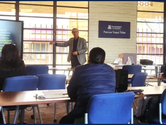 Professor Robert A Williams teaching at the PYT Tribal Microcampus