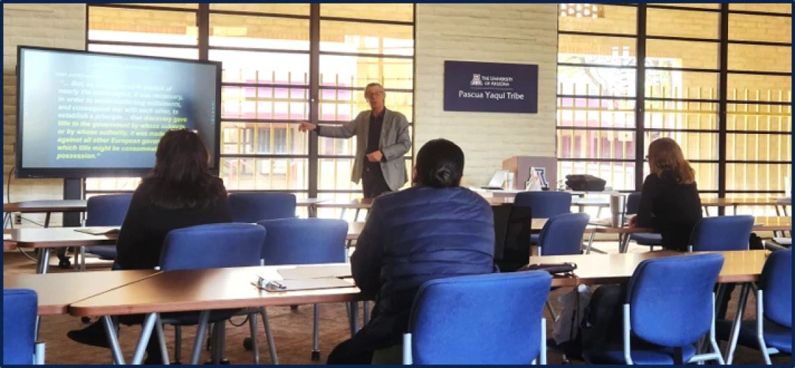 Professor Robert A Williams teaching at the PYT Tribal Microcampus