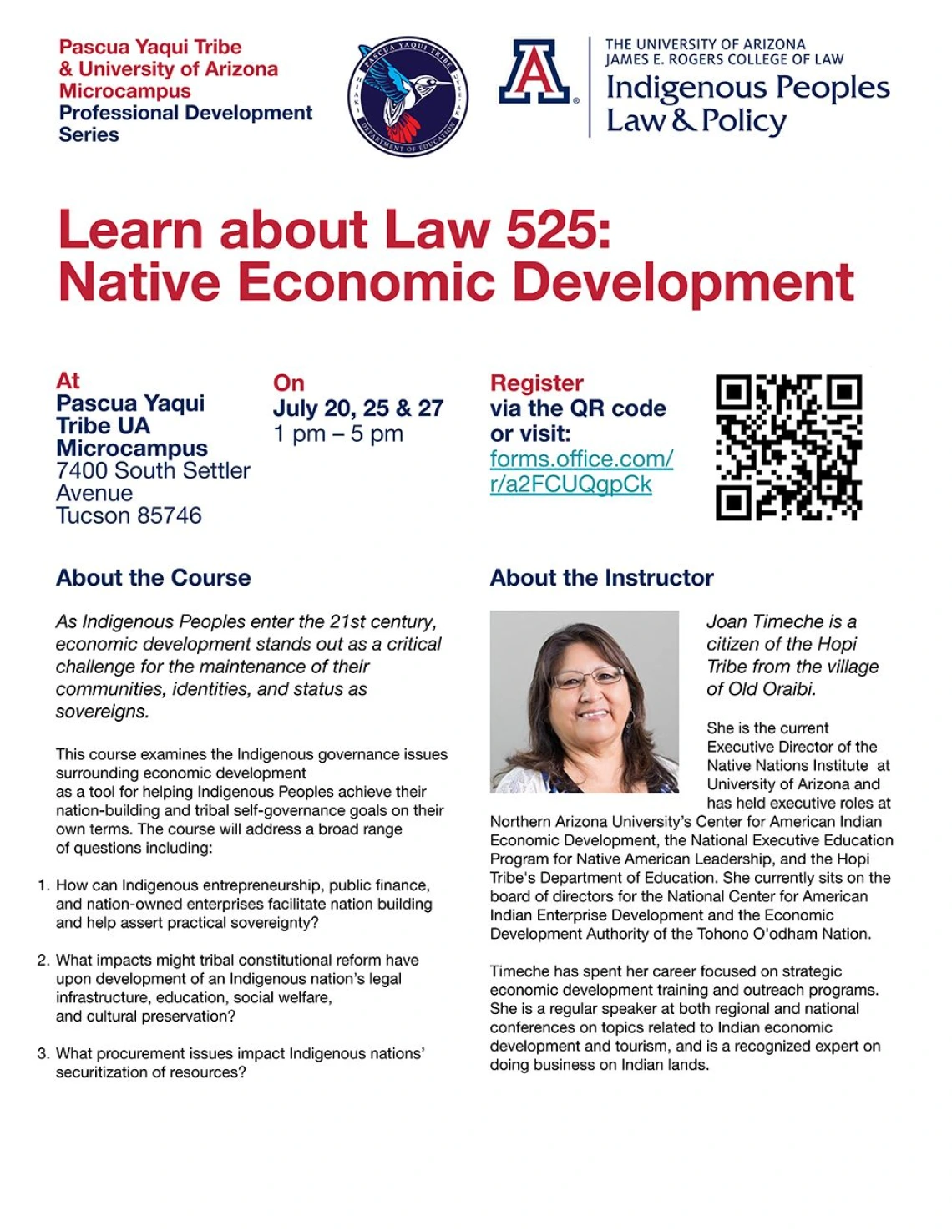 course in Native Economic Development