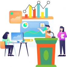 hybrid presentation vector image